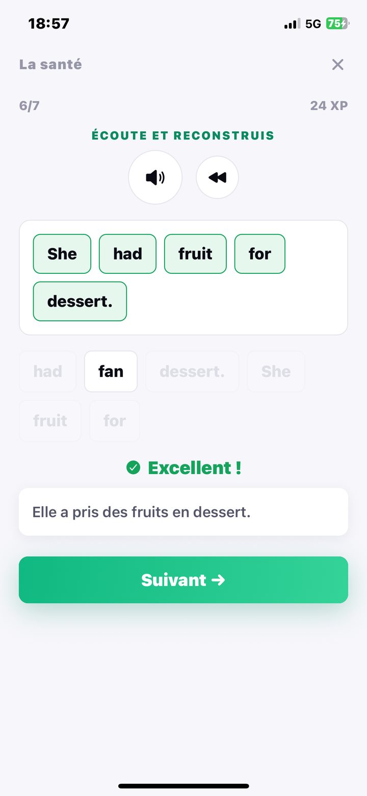 « Écoute et reconstruis » : She had fruit for dessert, reconstruite à l'oreille